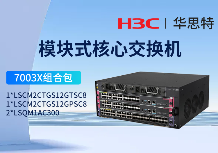 華三H3C S7003X 16千兆光口+16千兆電口套包 LS-7003X多業(yè)務(wù)企業(yè)級網(wǎng)絡(luò)核心路由交換機(jī) 標(biāo)準(zhǔn)版光電組合套裝